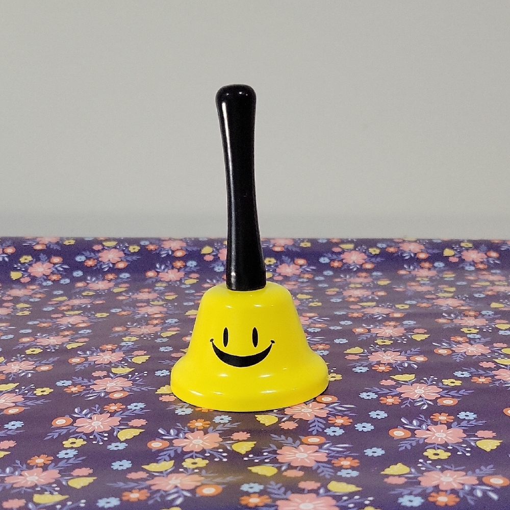 Yellow Smiley Hand Bell
